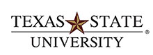 Texas State University logo: star between 'TEXAS' and 'STATE' with 'UNIVERSITY' below.