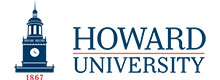 Howard University logo: blue emblem with a tower and the name HOWARD UNIVERSITY.