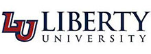 Liberty University logo with blue stylized 'LU' initials and the words 'LIBERTY UNIVERSITY'